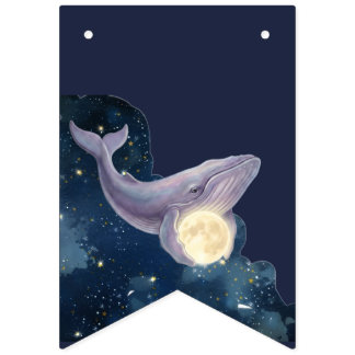 Banderines Estandarte de Celebración de Bebé Luna Celestial |