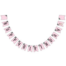 Estandarte de Cumpleaños Feliz con Estampado de Va