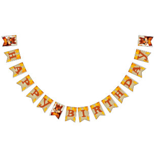 Banderines Estandarte de Cumpleaños Feliz Sr. Ardilla