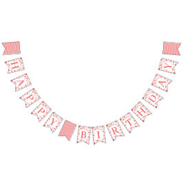 Banderines Estandarte de cumpleaños impreso Corazón Dulce