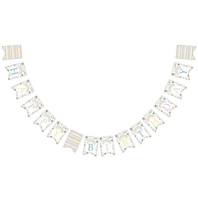 Banderines Estandarte de Cumpleaños Lucky One (Todo)