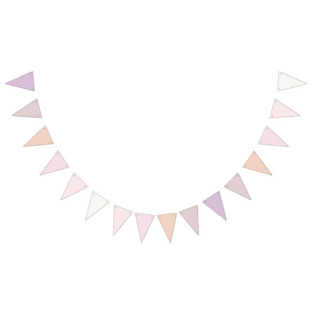 Banderines Estandarte de gradiente de beige a rosa de eleganc (Todo)