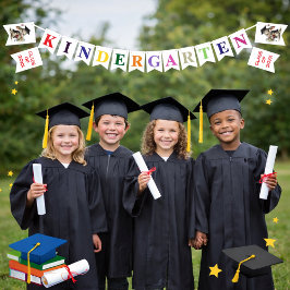Banderines Estandarte de graduación de jardín de infancia