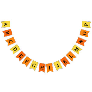 Banderines Estandarte personalizado amarillo y naranja