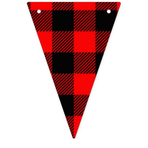 Banderines Estilo del leñador - tela roja + sus ideas