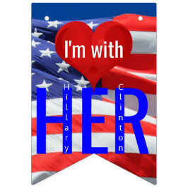 Banderines Estoy con sus elecciones presidenciales de Hillary