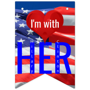 Banderines Estoy con sus elecciones presidenciales de Hillary