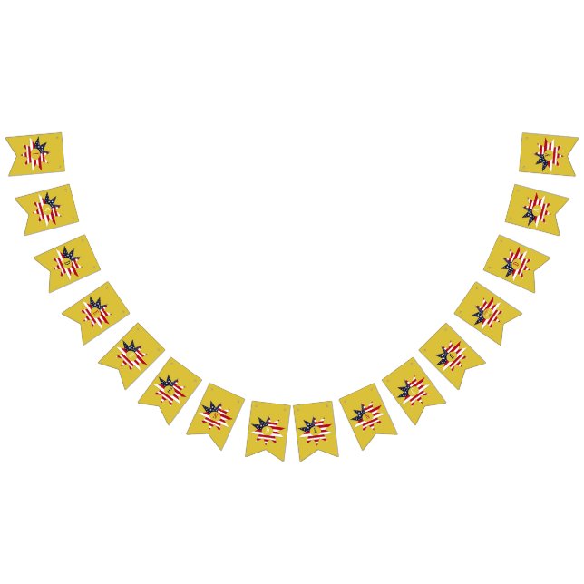 Banderines Estrella azul blanca roja (Todo)