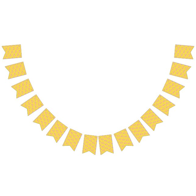 Banderines Estrellas amarillas rosas Diseño moderno (Todo)