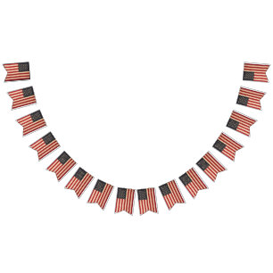 Banderines Estrellas antiguas y rayas estadounidenses