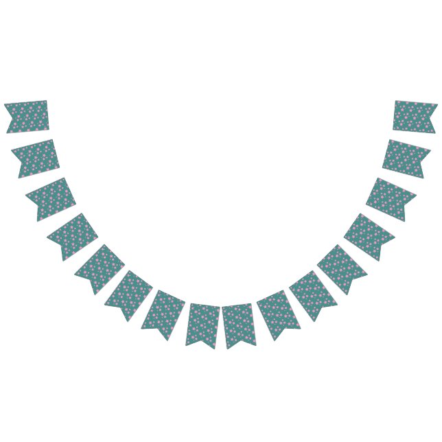 Banderines Estrellas Verde azuladas azul verde rosa Estrellas (Todo)