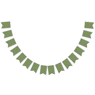Banderines Estrellas verdes rosas Diseño moderno