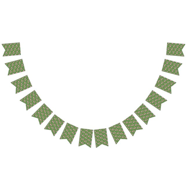 Banderines Estrellas verdes rosas Diseño moderno (Todo)