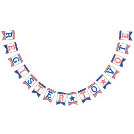 Banderines Estrellas y franjas: Registro rojo azul blanco par