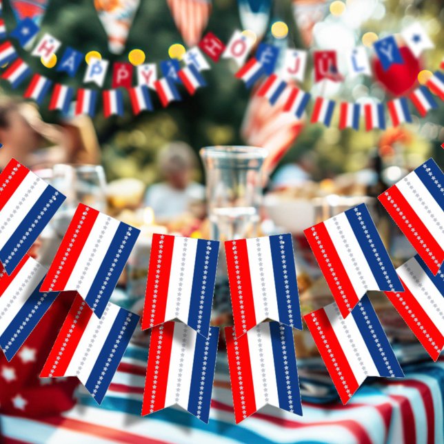 Banderines Estrellas y Franjas Rojas Blancas y Azules America (Subido por el creador)