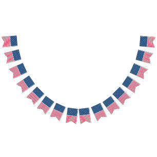 Banderines Estrellas y rayas   4 de julio