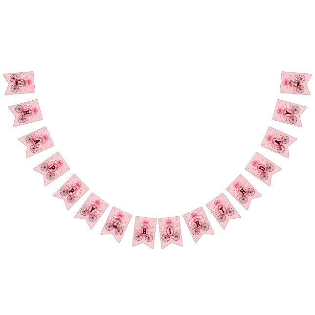 Banderines Fairytale Royal Princess Carriage Chica Cumpleaños (Todo)