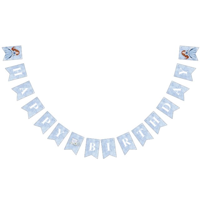 Banderines Fairytale Winter Snow Princess Cumpleaños | Pelo R (Todo)