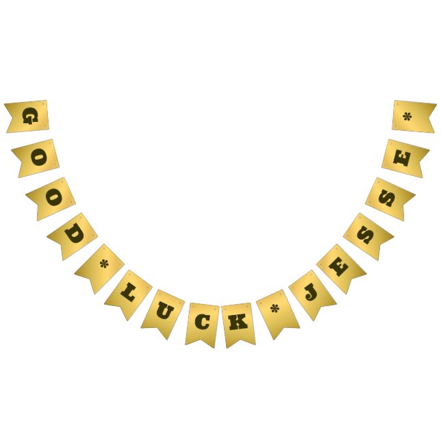 Banderines Faux Gold Luxury Corporate Custom Name & Message (Todo)