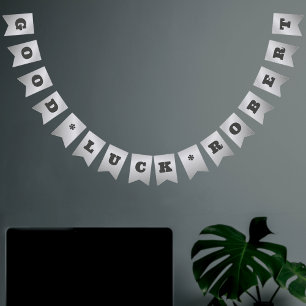 Banderines Faux Silver Luxe Corporate Custom Name & Message