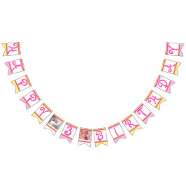 Banderines Felices 3 años chica de la era de la foto