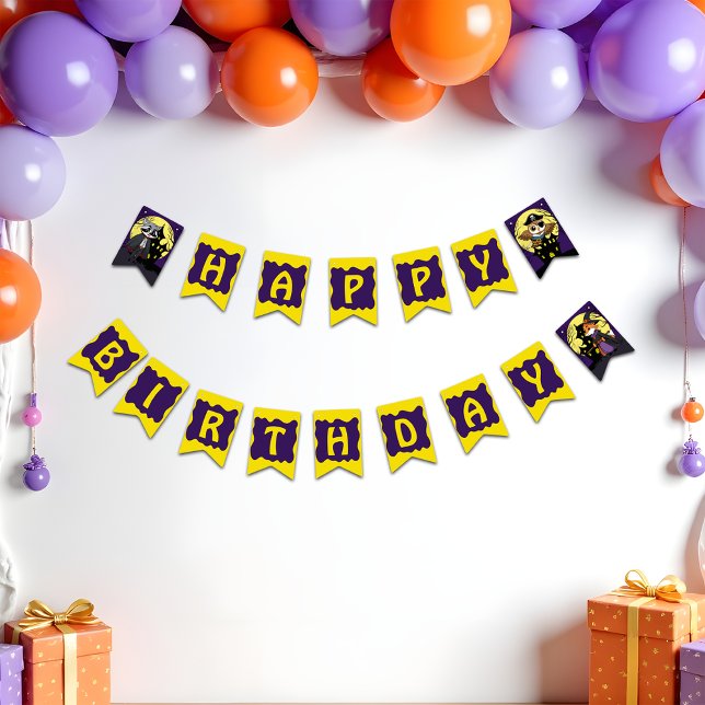 Banderines Felices animales de Woodland en un feliz cumpleaño (Subido por el creador)