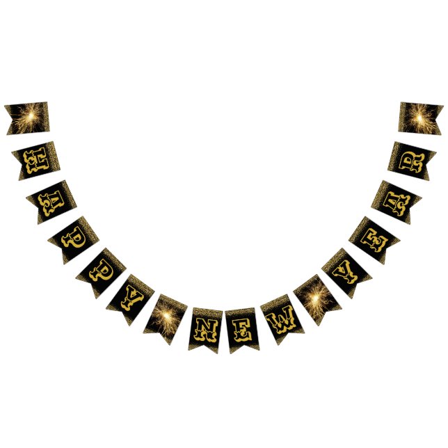 Banderines Felices Cartas de Oro del Año Nuevo (Todo)