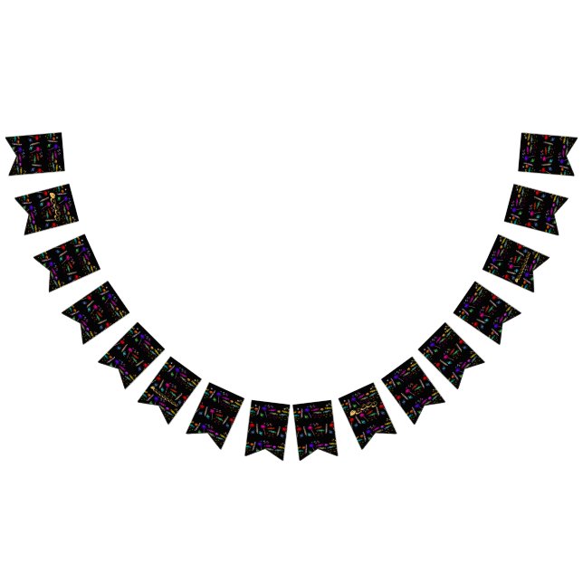 Banderines Felices Lollipops de Halloween y el patrón negro d (Todo)