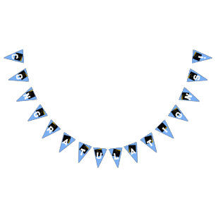 Banderines Felicidades de graduación azul claro