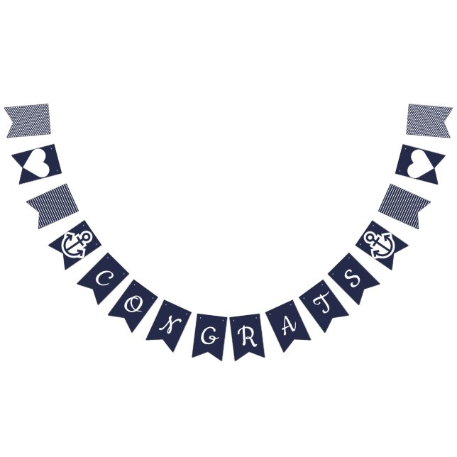 Banderines Felicidades por la Bunting Nautical (Todo)