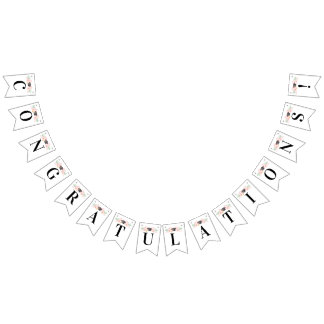 Banderines Felicitaciones a Coquette Pink Bow | Graduación