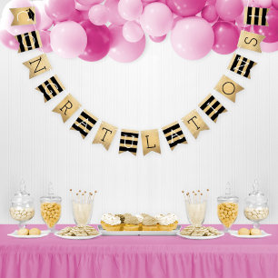 Banderines Felicitaciones a la fiesta de graduación de oro mo