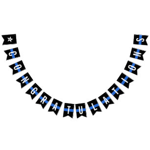 Banderines Felicitaciones a los oficiales de policía encargad