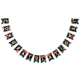 Banderines Felicitaciones al partido de graduación