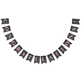 Banderines ¡FELICITACIONES AL personalizable! Placa paralela