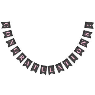 Banderines ¡FELICITACIONES AL personalizable! Placa paralela