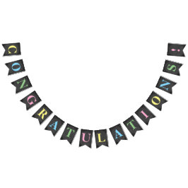 Banderines ¡FELICITACIONES AL Personalizable! Placa simulada