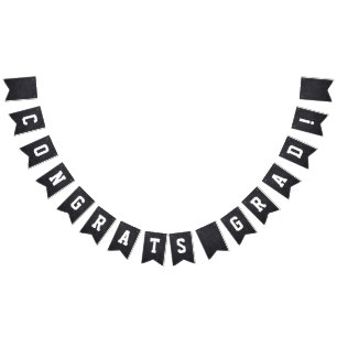 Banderines Felicitaciones Grad Chalkboard Bunags