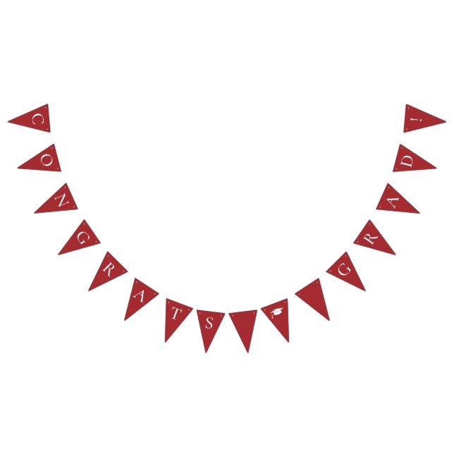 Banderines Felicitaciones Grad Red (Todo)