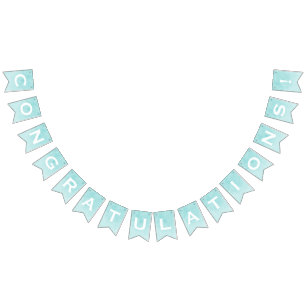 Banderines ¡Felicitaciones! por el lavado de color de agua Ve