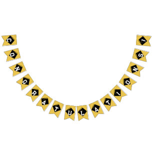 Banderines Felicitaciones por graduación de oro