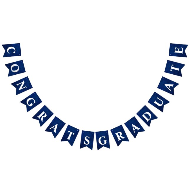 Banderines Felicitaciones por graduación en azul (Todo)