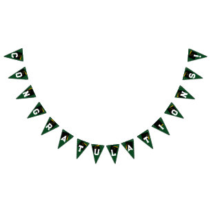 Banderines Felicitaciones por graduación Green