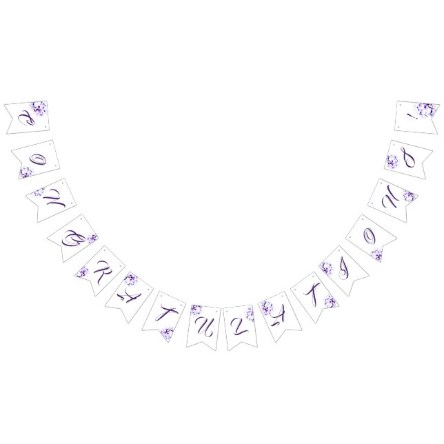 Banderines Felicitaciones Violetas Elegantes (Todo)