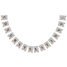 Banderines Felicitaciones Watercolor Roses Rosa Ballerina