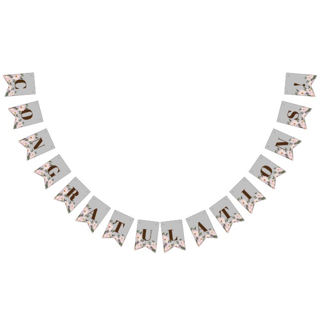 Banderines Felicitaciones Watercolor Roses Rosa Ballerina (Todo)