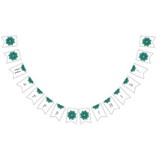 Banderines ¡Feliz 18! Mandala en agua