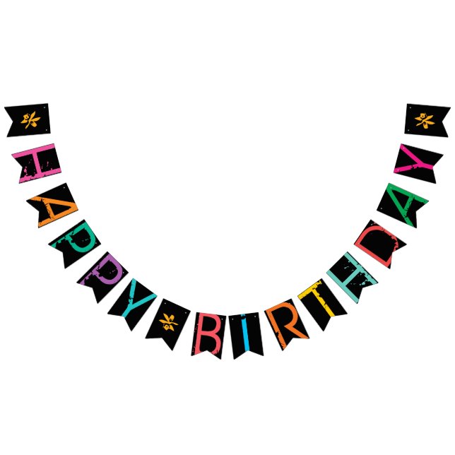 Banderines FELIZ BIRMANIA Paint Splatter Efecto Texto sobre e (Todo)