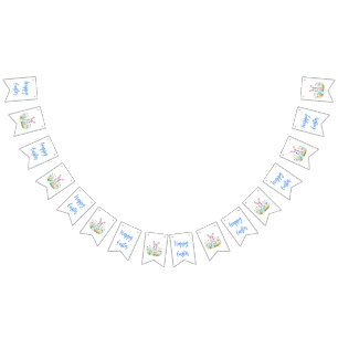 Banderines Feliz Conejo Conejo Conejo de Pascua