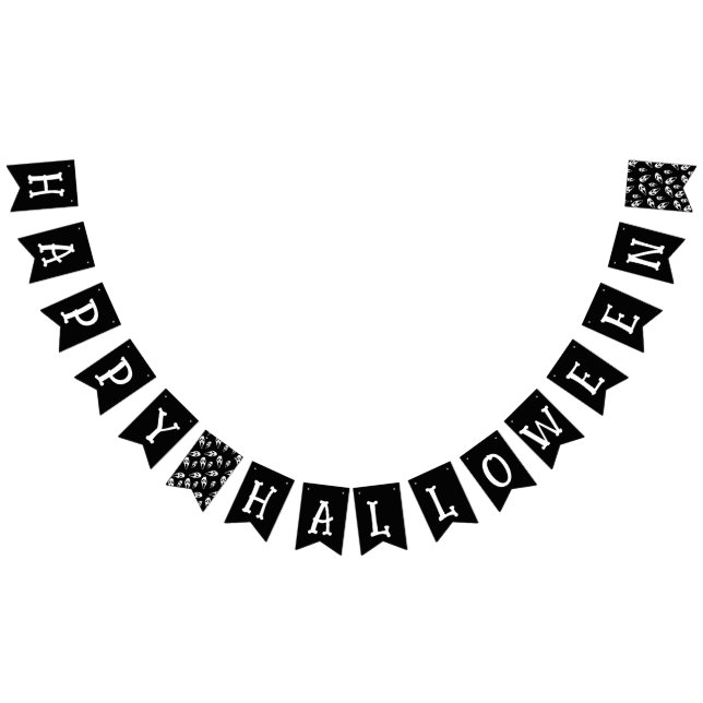 Banderines Felíz Cráneo de Halloween (Todo)